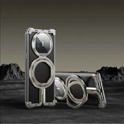 For Huawei Mate X2/X3/X5/X6 Phone Case with 360°Rotate Ring Stand Magsafe Metal Frameless Case Bumper Protective Cover