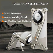 Metal Frameless for Huawei Mate 60/70/70 Pro/70 Pro+ Phone Case with 110° Adjustable Stand Shockproof Protective Cover