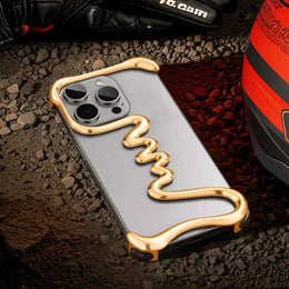 Metal Phone Case for iPhone Air Cusion Anti-Drop Bumper Bazel-Less Slim Phone Protective Cover