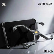 Metal Frameless Phone Case for iPhone X-Shape Aluminum Alloy Slim Shockproof Bumper Protective Cover