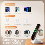 3-in-1 Magnetic Wireless Charging Station Wireless Phone Charger Stand for iPhone & for iWatch & for AirPods