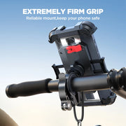 Motorcycle Phone Mount Upgrade Bike Phone Holder Ultra-Stable Bicycle Phone Mount Handlebar Cell Phone Clamp