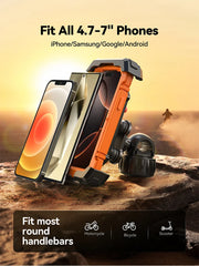 Anti-Shake Bike Phone Holder Quick Install Bicycle Motorcycle Phone Mount with Vibration Dampener for 4.7 - 7