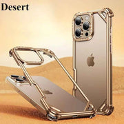 Metal Frameless Phone Case for iPhone Ultra-thin Magsafe Phone Case Air Cushion Shockproof