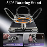 Metal Magnetic Phone Case for Xiaomi MIX Fold 4 with 360° Rotatable Stand Frameless Shockproof Protective Cover Alloy