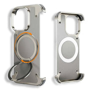 Magsafe Leather iPhone Case for iPhone Phone Case Magnetic Bumper Wireless Charging Phone Cover Stand