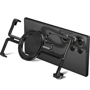 Metal Magnetic Frameless Phone Case For Samsung Galaxy S23/S23+/S23/S24 Ultra Shockproof Metal Cover Finger Ring Holder