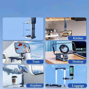 Aluminium Alloy Portable Strong Magnetic Phone Stand for Travel Magsafe Phone Holder 720° Rotatable Tablet Clip Holder