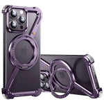 Metal MagSafe Case for iPhone — Bezel-less Magnetic Bumper with 360° Ring Holder