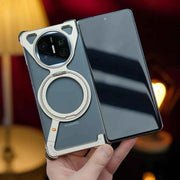 Z Shape for Huawei MateX5 X3 Phone Case Metal Bezel-less Protective Case Shell Magnetic Kickstand Wireless Charging