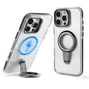 iPhone  Phone Case with Magsafe 360°Rotatable Magnetic Ring Stand Transparent Bumper Protective Cover