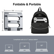 Metal Laptop Stand for Macbook Tablet Portable Notebook Stand Height Adjustable Cooling Holder for 10-17 inch Computer - NeoFrame