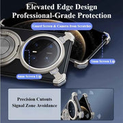 Metal Bezel-less for Huawei Mate 70/Pro/Pro+ Phone Case with Stand 360° Rotatable Magsafe Shockproof Protective Cover