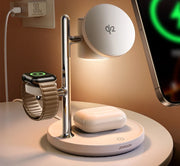 Qi2 Magnetic Charging Station for Apple Fast Wireless Charger for iPhone & for iWatch & for AirPods