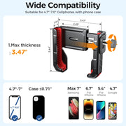 Bike Phone Holder Universal One-hand Operation Bicycle Motorcycle Phone Holder For 4.7 - 7