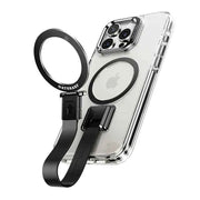 Phone Case for iPhone Dropproof Phone Cover w/ 360° Rotate Magsafe Ring Stand Bumper Silicone Lanyard
