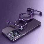 Magsafe Phone Case for iPhone Frameless Slim Phone Cover Wireless Charging Magnetic Bumper Kickstand