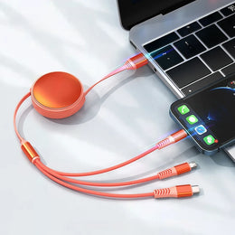 All in 1 USB Fast Charging Cable to Micro USB Type C Cord Phone Charger for iPhone 16 15 Pro Max Huawei Xiaomi Samsung - NeoFrame