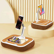 Pillow Stand with Storage Space 360° Rotatable Clip Stand Holder for 4.7-13