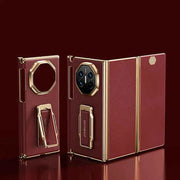 Genuine Leather Phone Case for Huawei Mate XT Ultimate Case with Stand 360° Rotation Full Cover Shockproof XT Phone Case