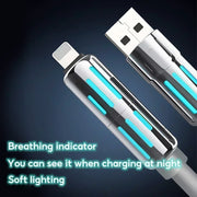 240w USB C To C Fast Charging Cable for iPhone 15pro Max 480Mbps Data Transmission with Light Cable for Samsung Xiaomi - NeoFrame