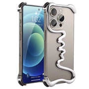 Metal Phone Case for iPhone Air Cusion Anti-Drop Bumper Bazel-Less Slim Phone Protective Cover
