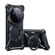 Metal Phone Case for Xiaomi 14 15 Ultra/Pro Case with 360° Rotation Ring Stand Magsafe Shockproof