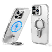 iPhone  Phone Case with Magsafe 360°Rotatable Magnetic Ring Stand Transparent Bumper Protective Cover