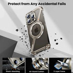 Metal MagSafe Case for iPhone — Bezel-less Magnetic Bumper with 360° Ring Holder