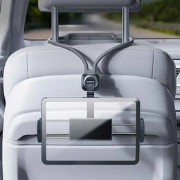 Car Headrest Tablet Bracket Holder 360° Rotatable Flexible Tablet Stand for Sports Seat Universal Vehicle Accessories