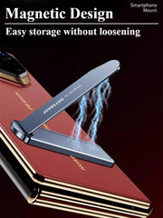 Metal Foldable Phone Stand Ultra-thin Mini Invisible Portable Desktop Phone Holder for Huawei Mate XT Self-adhesive - NeoFrame