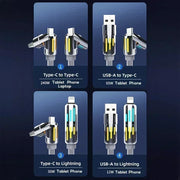 240w USB C To C Fast Charging Cable for iPhone 15pro Max 480Mbps Data Transmission with Light Cable for Samsung Xiaomi - NeoFrame