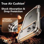 Metal Frameless Phone Case for iPhone Ultra-thin Magsafe Phone Case Air Cushion Shockproof