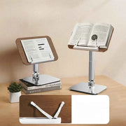 Wood Reading Stand 23-31cm Height Adjustable Tablet Stand Holder Desktop iPad Stand 180° Angle Adjustable Book Bracket