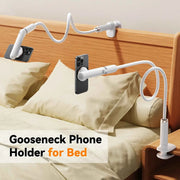 Gooseneck Tablet Stand Holder Phone Holder Stand with Adjustable Flexible Long Arm for Bed Lazy Bracket 4.7-13