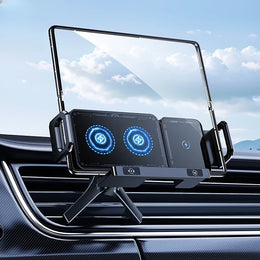 Car Wireless Charger 15W Fold Screen Phone Stand Fast Charging Car Vent Mount Phone Holder for Samsung iPhone Google - NeoFrame