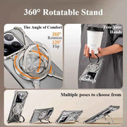 Magic Claw Phone Case for Xiaomi 15/15Pro Metal Frameless Magnetic Protective Cover with 360° Rotatable Stand Shockproof