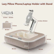 Pillow Stand with Storage Space 360° Rotatable Clip Stand Holder for 4.7-13