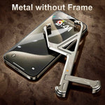 Aluminum Alloy Metal Frameless Phone Case for iPhone with Stand