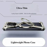 Z Shape for Huawei MateX5 X3 Phone Case Metal Bezel-less Protective Case Shell Magnetic Kickstand Wireless Charging