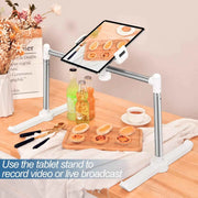 Foldable Tablet Stand Phone Holder for Bed Multifunctional Rack Height Adjustable Phone Tablet Bracket for iPhone iPad