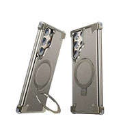 Magnetic Slim Phone Case for Samsung Galaxy S23/S24 Ultra Baze-less Phone Protective Cover Magsafe Finger Ring Holder